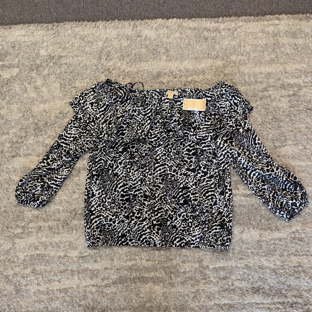 Michael Kors, Black and White Women's Blouse